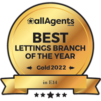 allAgents.co.uk Best Lettings Branch of the Year in E14 - Gold 2022